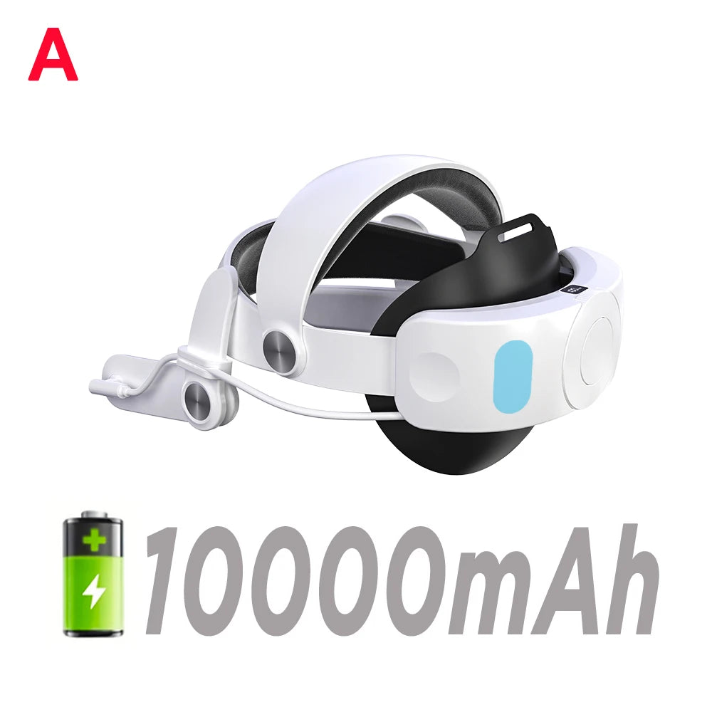 10000mAh Battery Comfort Head Strap For Meta Quest 3/3s Replacement Elite Strap PD18W Charging Enhanced Playtime, Carrying Case