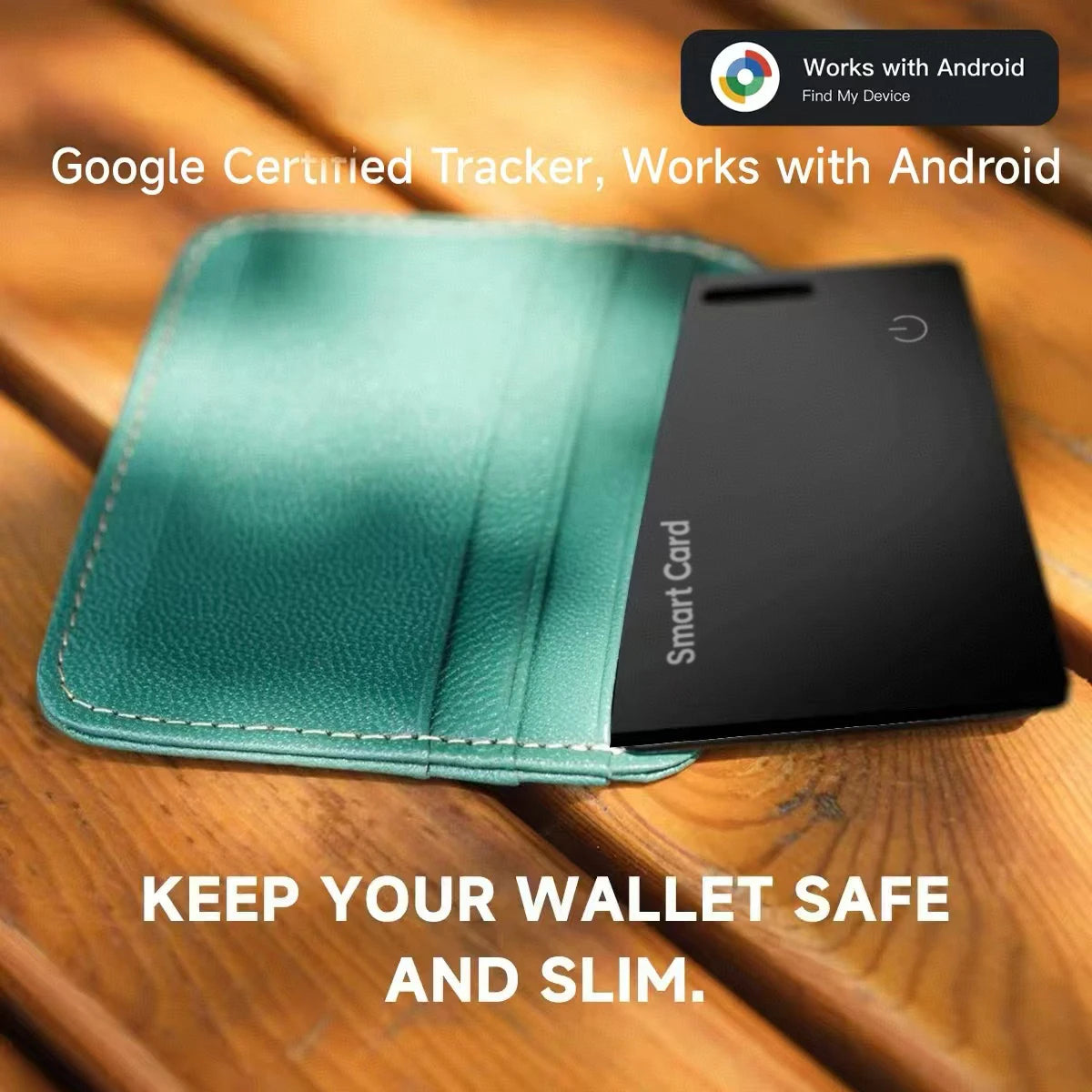 lim Wallet Tracker Card For Android - Ultra Thin Bluetooth Smart Tag Wireless Rechargeable For Wallet And Luggage Anti-Left