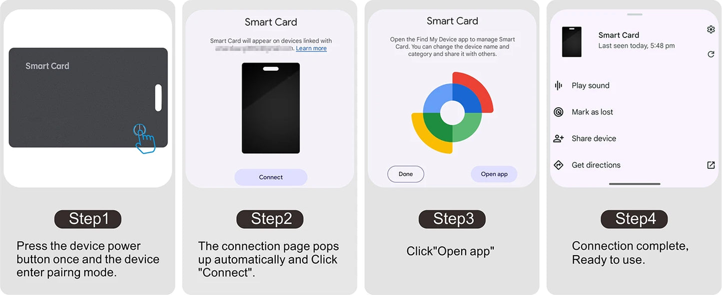 lim Wallet Tracker Card For Android - Ultra Thin Bluetooth Smart Tag Wireless Rechargeable For Wallet And Luggage Anti-Left