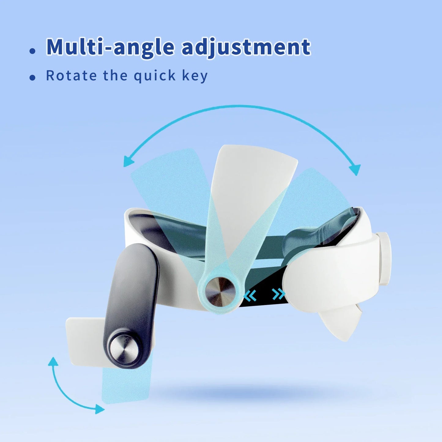 For Oculus Quest 2 VR Adjustable Halo elite Strap Comfortable Replacement Headband Ergonomic Design for Meta Quest 2 Accessory
