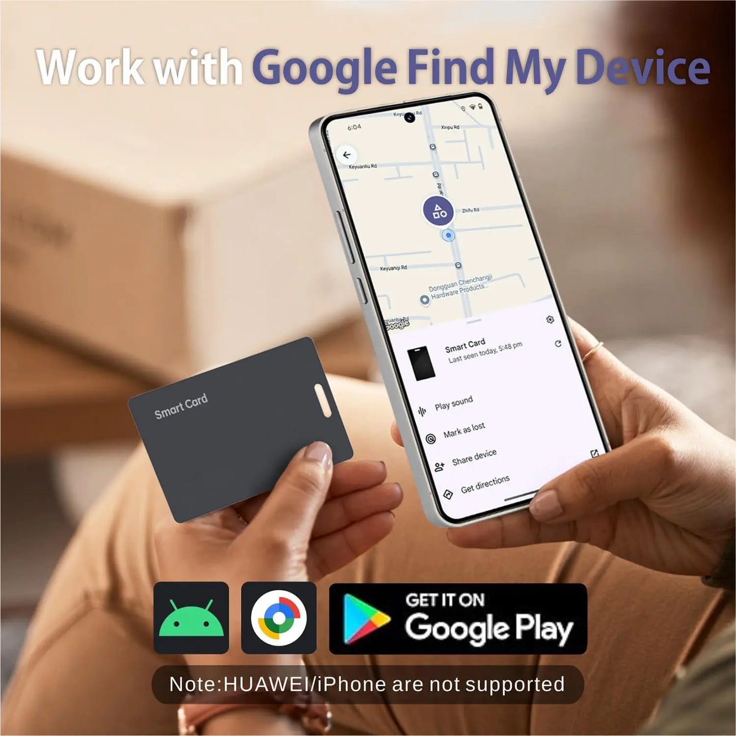 lim Wallet Tracker Card For Android - Ultra Thin Bluetooth Smart Tag Wireless Rechargeable For Wallet And Luggage Anti-Left