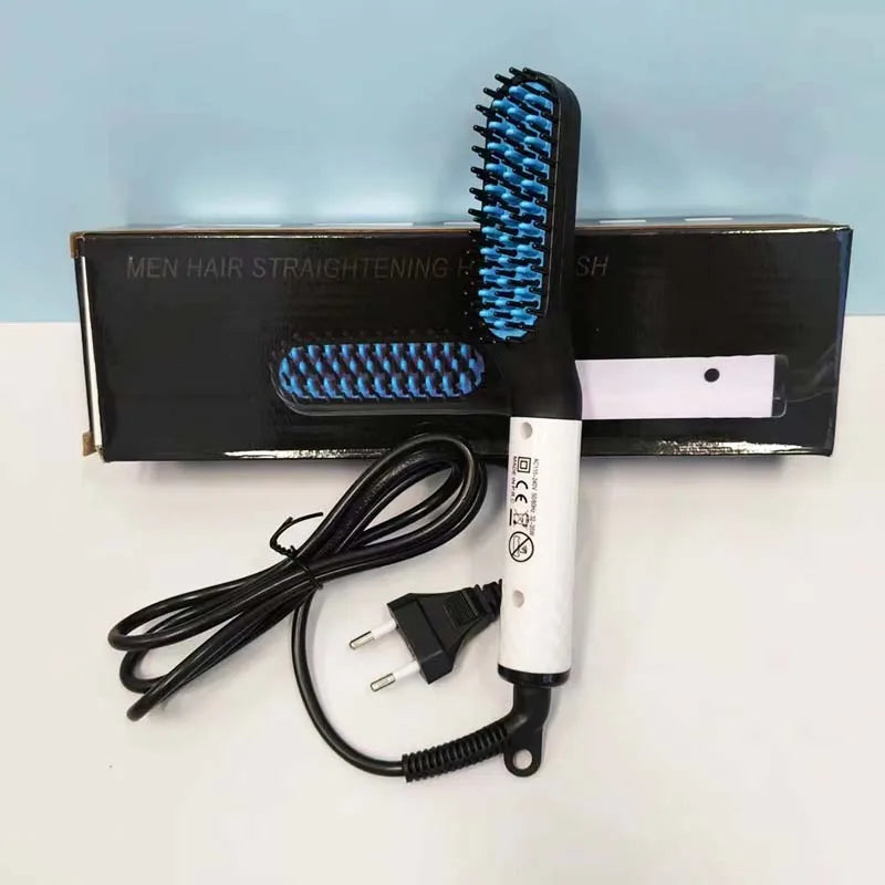 Multifunctional Quick Hair Beard Straightener Men's Hair Straightening Flat Iron Heated Hair Comb Electric Men Hair Beard Styler