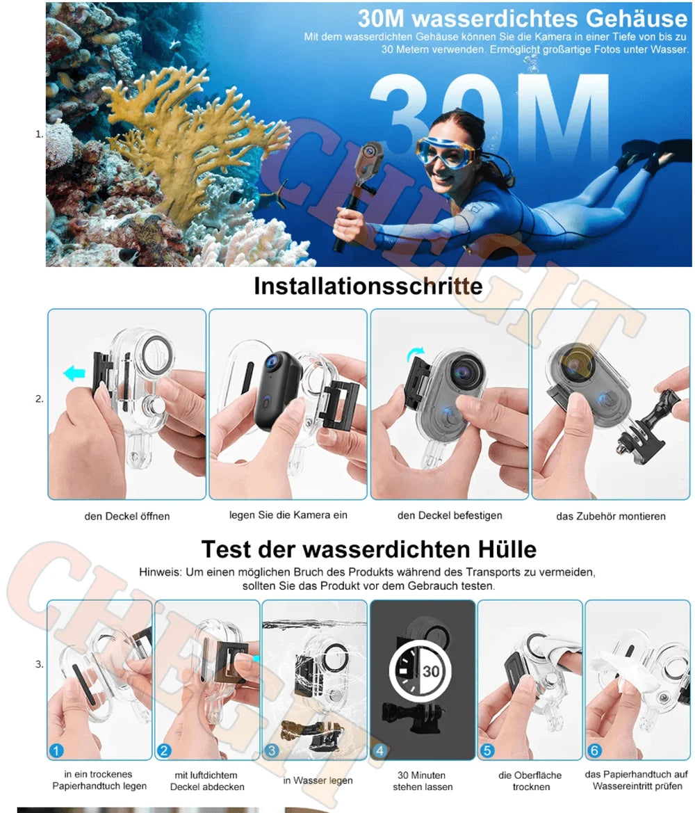 4K WiFi 1080P POV Magnetic Mini Action Camera Pocket Video Vlog Cam Helmet Motorcycle Bicycle Sports Holder Mount Recorder