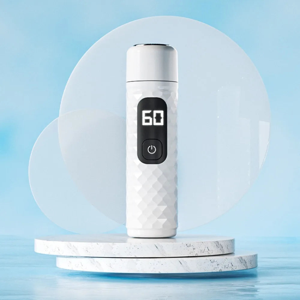 2 in 1 Electric Nose Hair Trimmer Digital Display Rechargeable Men's Electric Razor with Replaceable Head Fast Charging