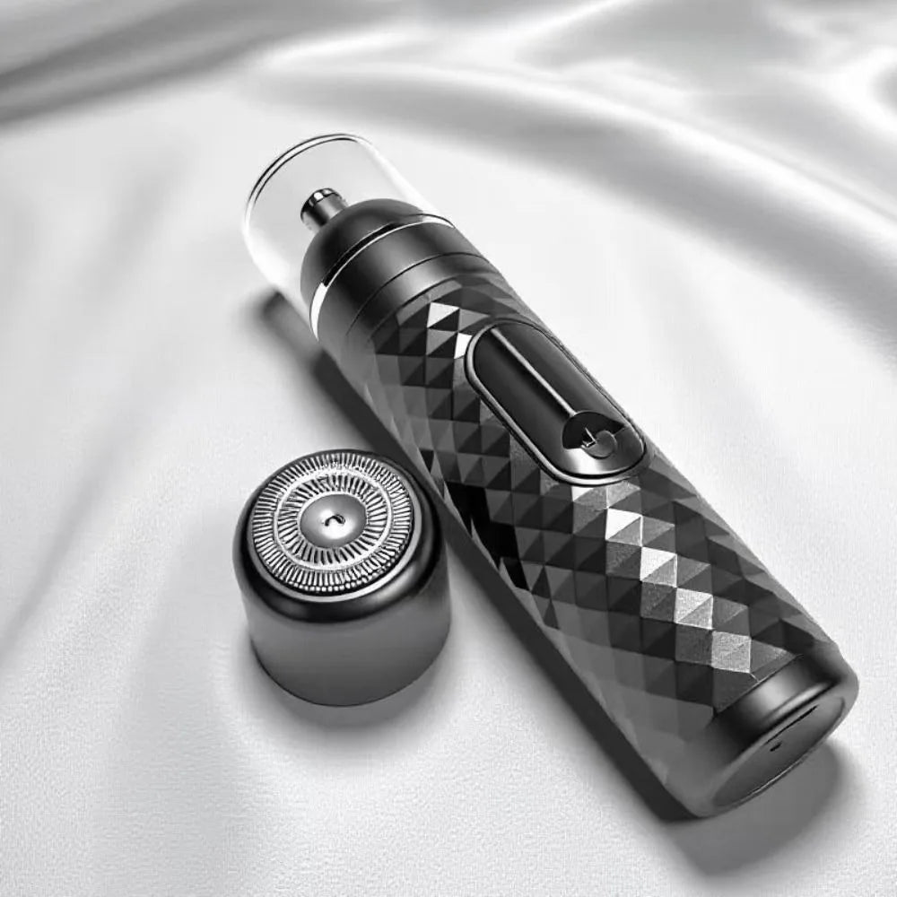2 in 1 Electric Nose Hair Trimmer Digital Display Rechargeable Men's Electric Razor with Replaceable Head Fast Charging