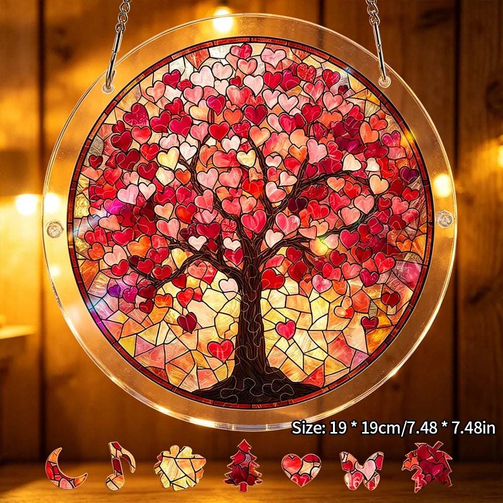 Hot Sale Acrylic Puzzle Window Hanger Light Catching Home Wall Decor Multiple Patterns