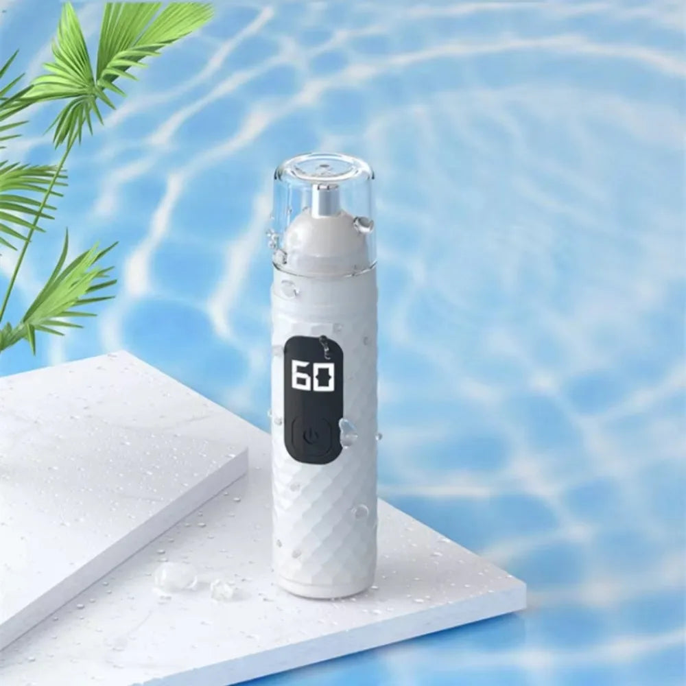 2 in 1 Electric Nose Hair Trimmer Digital Display Rechargeable Men's Electric Razor with Replaceable Head Fast Charging