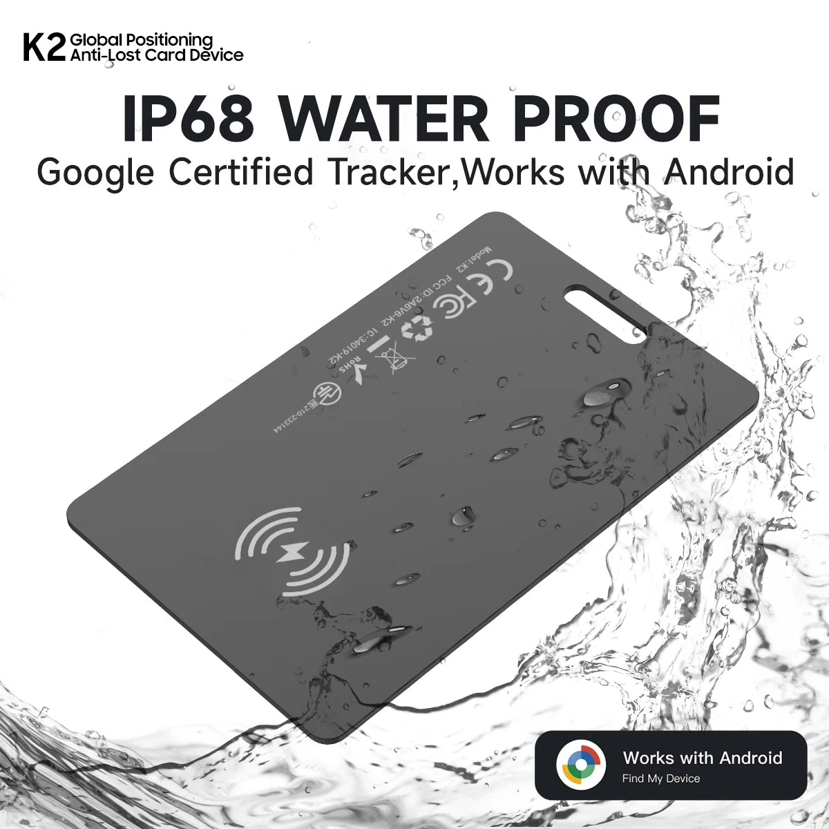 lim Wallet Tracker Card For Android - Ultra Thin Bluetooth Smart Tag Wireless Rechargeable For Wallet And Luggage Anti-Left