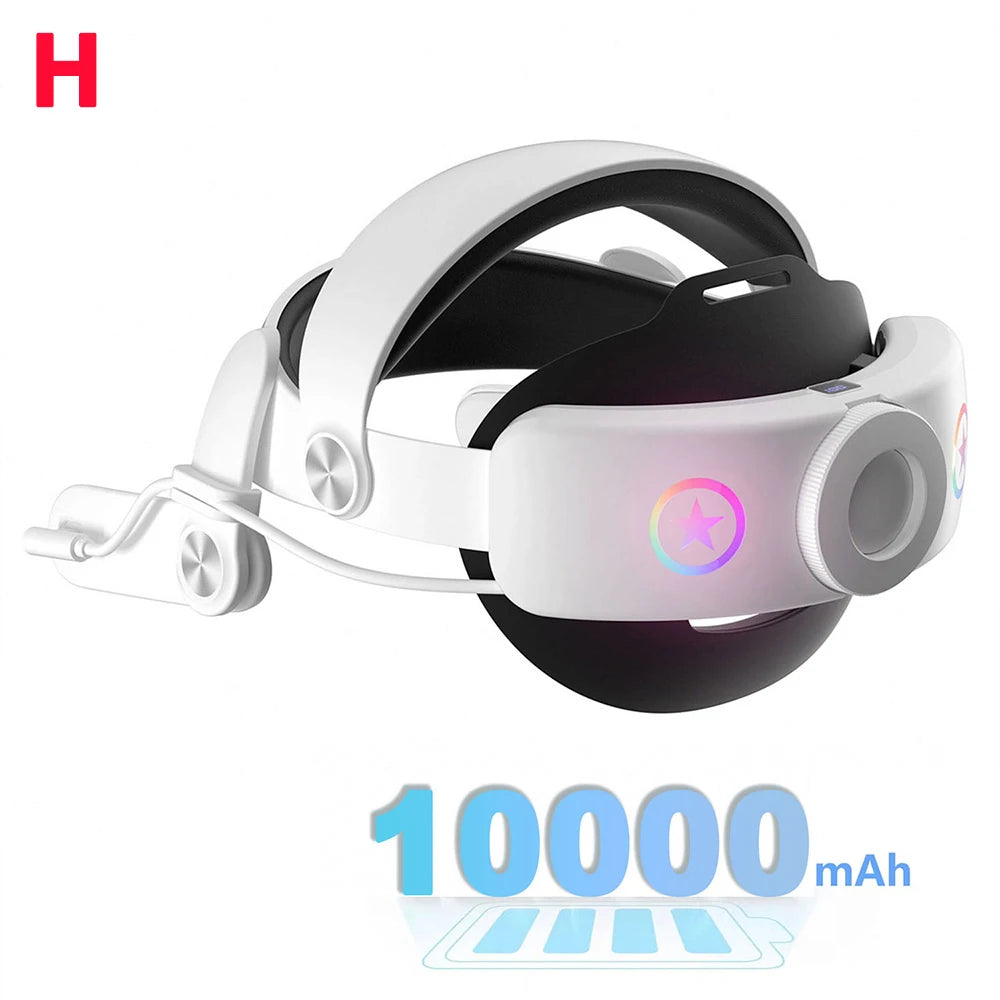 10000mAh Battery Comfort Head Strap For Meta Quest 3/3s Replacement Elite Strap PD18W Charging Enhanced Playtime, Carrying Case