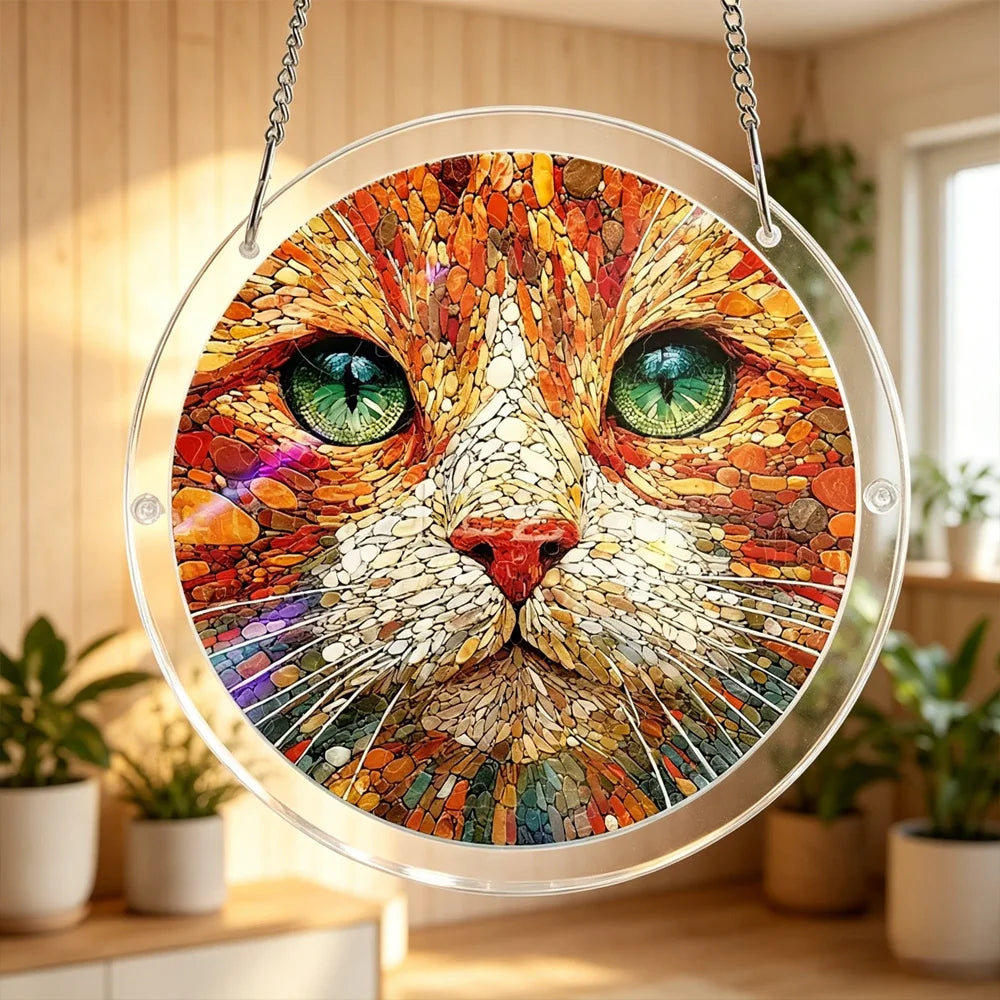 Hot Sale Acrylic Puzzle Window Hanger Light Catching Home Wall Decor Multiple Patterns
