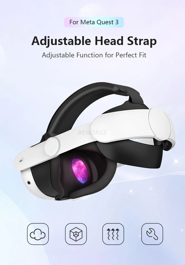 Adjustable Elite Head Strap for Quest 3/3S Comfortable to Wear for Meta Quest 3S/3 Headstrap Replacement VR Headset Accessories