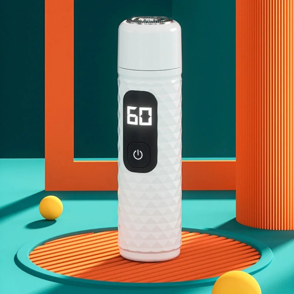 2 in 1 Electric Nose Hair Trimmer Digital Display Rechargeable Men's Electric Razor with Replaceable Head Fast Charging