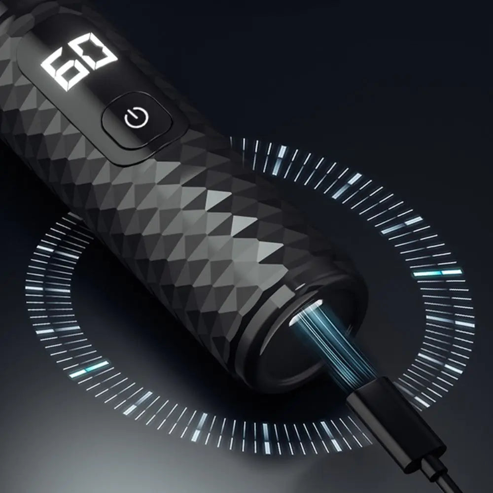 2 in 1 Electric Nose Hair Trimmer Digital Display Rechargeable Men's Electric Razor with Replaceable Head Fast Charging
