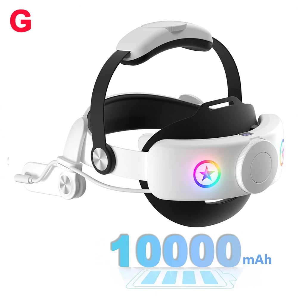 10000mAh Battery Comfort Head Strap For Meta Quest 3/3s Replacement Elite Strap PD18W Charging Enhanced Playtime, Carrying Case