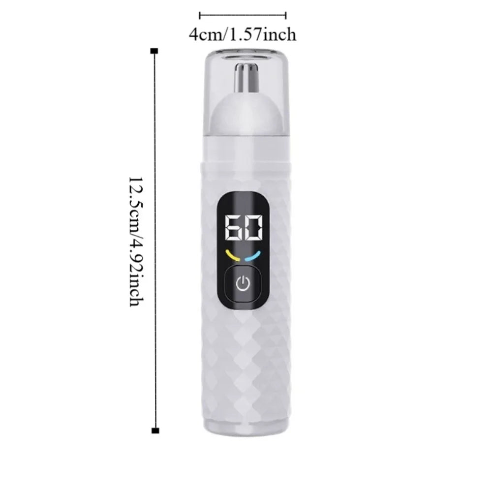 2 in 1 Electric Nose Hair Trimmer Digital Display Rechargeable Men's Electric Razor with Replaceable Head Fast Charging