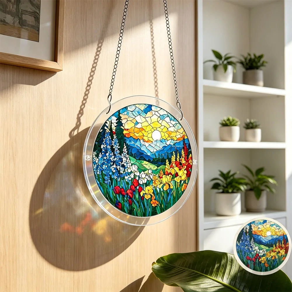 Hot Sale Acrylic Puzzle Window Hanger Light Catching Home Wall Decor Multiple Patterns
